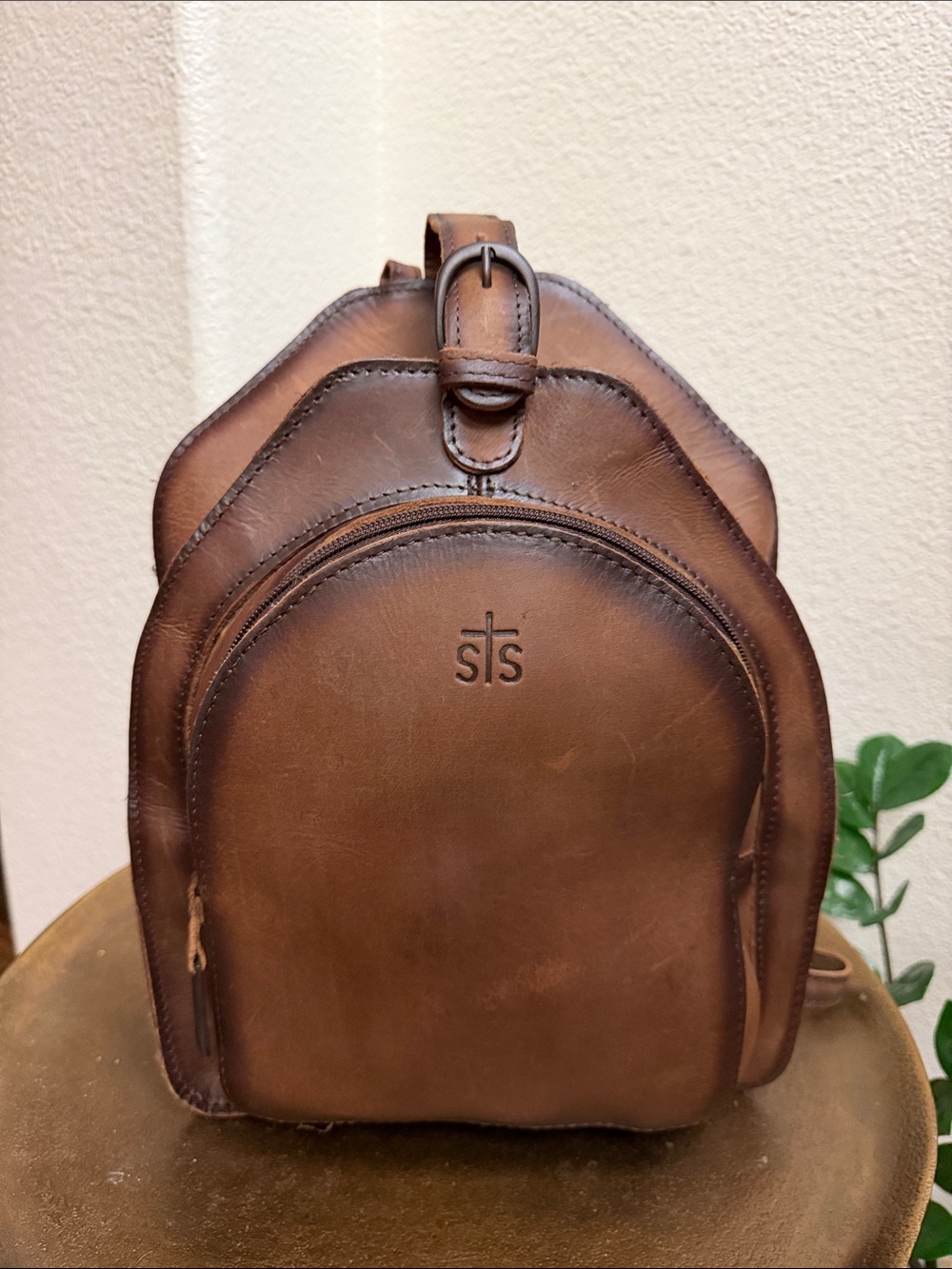 STS Ranchwear Women’s Baroness Leather Backpack Purse - Tornado Brown